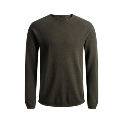 Afbeelding van Jack &amp; Jones Jjeaaron Knit Crew Neck Noos Sweatshirt voor heren, Olijf