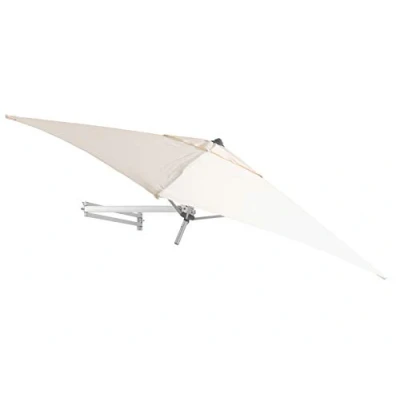 Afbeelding van EASYSOL Wandparasol van aluminium, kantelbaar, met wandhouder, voor balkon of terras, Natuurlijk/Ecru