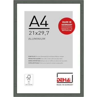 Afbeelding van DEHA Design Fotolijst Boston, 21x29,7 cm (A4), Contrasterend grijs
