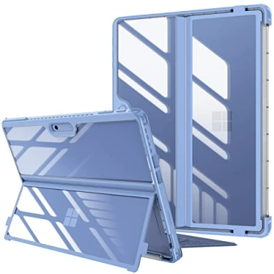 Afbeelding van FINTIE Hybride hoes compatibel met Microsoft Surface Pro 9 (2022) 13 inch, schokbestendig, robuust TPU frame en originele standaard, blauw