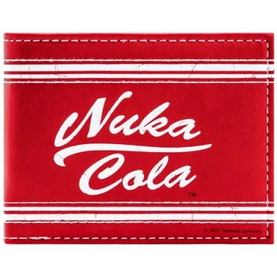 Afbeelding van Bethesda Fallout Nuka Cola tweevoudige portemonnee voor identiteitskaart en kaart, Rood, één maat, 2 kleppen, Dubbel gevouwen