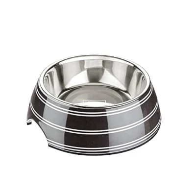 Afbeelding van HUNTER SILDA melamine kom 700 ml met roestvrijstalen kom, blauw / wit