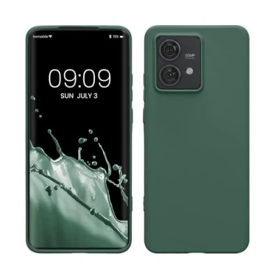 Afbeelding van kwmobile telefoonhoesje geschikt voor Motorola Edge 40 Neo Hoesje smartphone Back cover in dennengroen