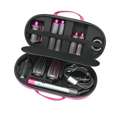Afbeelding van RLSOCO Case Hoes voor Dyson airwrap Complete/Complete Long Styler HS05 HS01 past 4pcs LANGE OF KORTE lopen roze(Alleen geval, Haarstyler is niet inbegrepen)