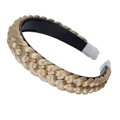 Afbeelding van PRETTYSHOP Haarband Met Vlecht Haarstukje Haarlint Blonde HR2