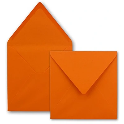 Afbeelding van enveloppen zonder venster 155 x mm rubberen flap voor uitnodigingskaarten en meer Serie FarbFroh® 100 11 oranje