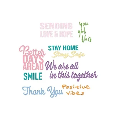Afbeelding van Sizzix Thinlits Die Good Vibes (8pcs) (665030) (DISCONTINUED)