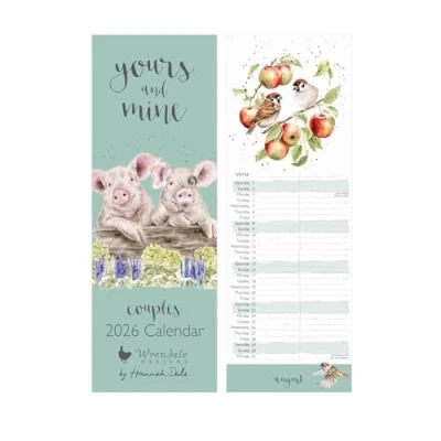 Afbeelding van Wrendale Couples Muurkalender 2026 &#039;Yours and Mine&#039; Calendar Kalender voor stellen
