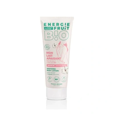Image de ENERGIE FRUIT Lait Corps Apaisant Certifié BIO par Ecocert Fleur de Coton &amp; Aloe Vera Vegan 200ml