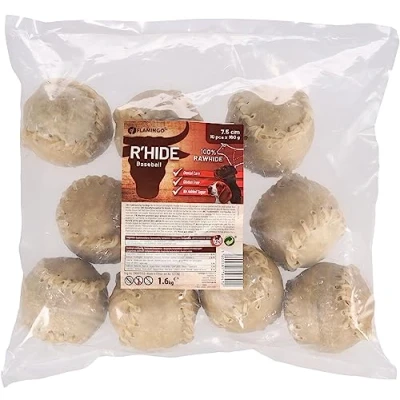 Afbeelding van Flamingo R&#039;hide Snack Honden Baseball 7,5cm 10st 1,6kg 134511