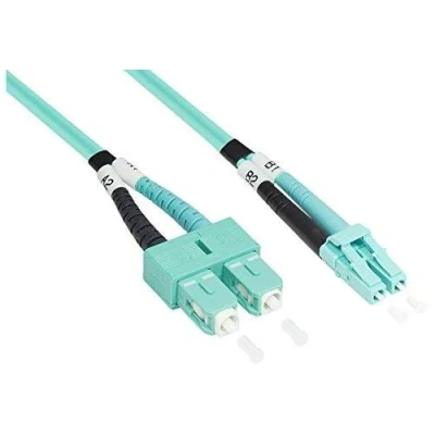 Image de Alcasa 15m SC/LC câble de Fibre Optique OM3 Bleu Câbles (15 m, OM3, SC, LC, Male Connector/Male Connector, Bleu)