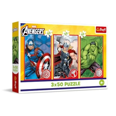 Afbeelding van Trefl Puzzle 3 x 50 Marvel Avengers (150 onderdelen)