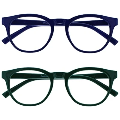 Afbeelding van OPULIZE Blu Leesbril Uniseks, Blauw &amp; Groen