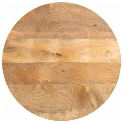 Afbeelding van Tafelblad rond Ø 50x2,5 cm massief ruw mangohout