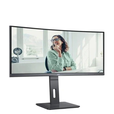 Afbeelding van AOC Pro Line CU34P3CV LED monitor Energielabel G (A G) 86.4 cm (34 inch) 3440 x 1440 Pixel 21:9 4 ms HDMI, DisplayPort, Hoofdtelefoonaansluiting, USB 3.2 Gen