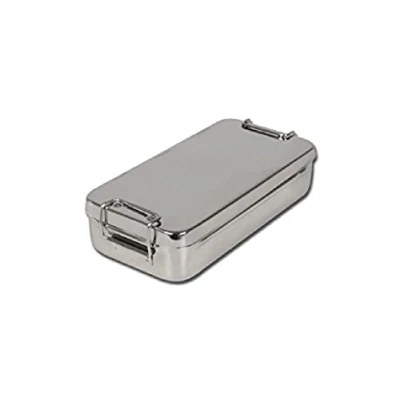 Afbeelding van GIMA 26669 Roestvrijstalen doos met handvat 20 x 10 4,5 cm
