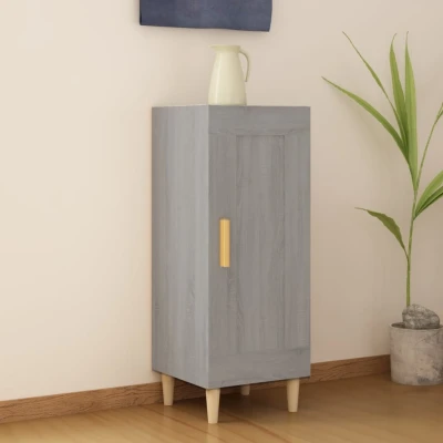 Afbeelding van Dressoir 34,5x34x90 cm bewerkt hout grijs sonoma eikenkleurig