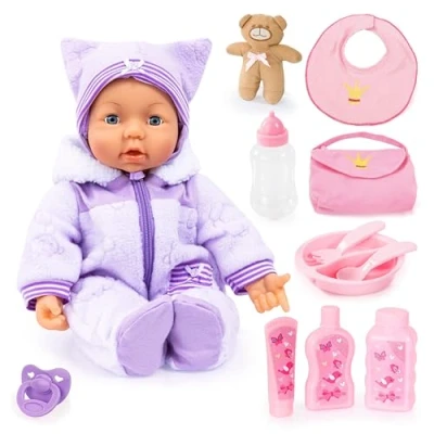 Afbeelding van Bayer Babypop Piccolina Magic Eyes 46cm (94694AA)
