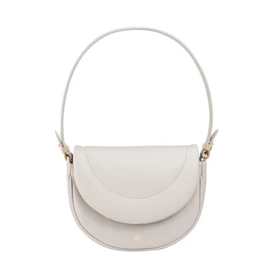 Afbeelding van Du Panarea Borsa a spalla piccola in pelle trapuntata pearl grey