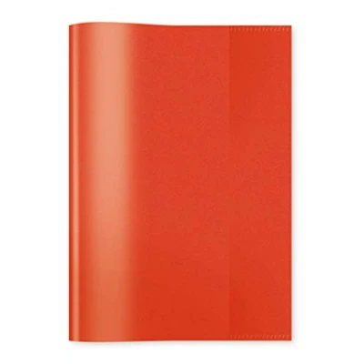 Image de Herma 19885 Lot de 10 pochettes transparentes pour cahier, format A5, en plastique résistant et lavable, l&#039;école Rouge