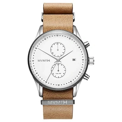 Afbeelding van MVMT Voyager Biscayne D MV01 WT Horloge Leer Bruin 42mm