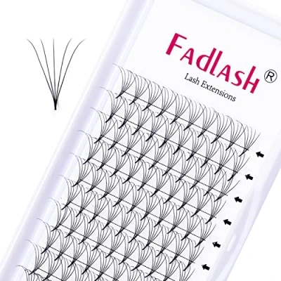 Afbeelding van Fadlash Wimperverlenging, voorgelijmd, Russisch volume, 5D, 0,07 mm, C/D kromming 10 mm