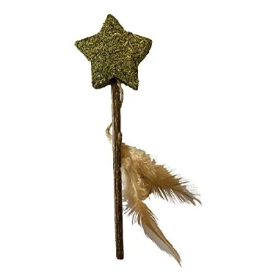 Afbeelding van Croci Euphoria Stick Catnip Ster Met Veren 12 CM