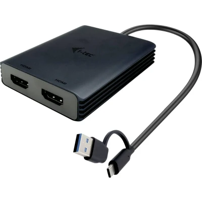 Afbeelding van i tec USB A/USB C Dual 4K/60 Hz HDMI Video Adapter