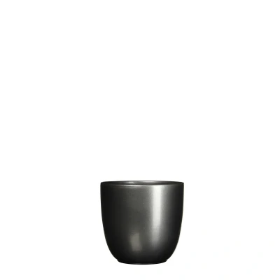 Afbeelding van Bloempot Pot rond es/9 tusca 9 x 10 cm antraciet Mica Decorations