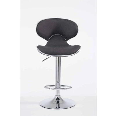 Afbeelding van Barkruk Notodden Stof Chrome frame Donkergrijs