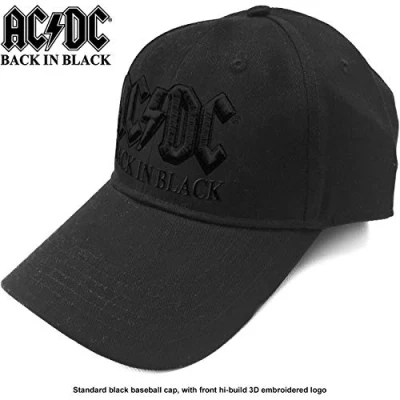 Afbeelding van AC/DC Baseball pet Back In Black Zwart