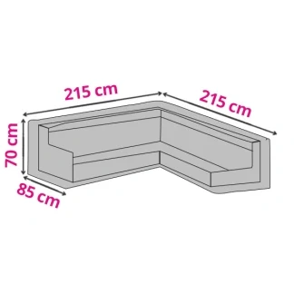 Afbeelding van Loungesethoes L vorm (215 x 85 70 cm, PP)