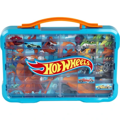 Afbeelding van Klein Toys Hot Wheels verzamelkoffer vitrine geschikt voor 54 auto&#039;s blauw oranje