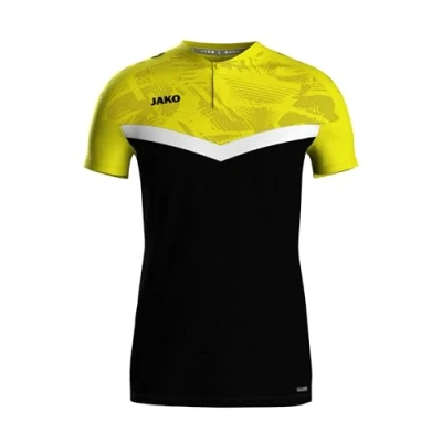 Afbeelding van JAKO Polo Iconic rood/wijnrood L zwart/zachtgeel / 4XL