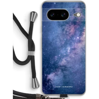 Afbeelding van Case Company® hoesje met Koord geschikt voor Google Pixel 8 Nebula Telefoonhoesje Zwart Bescherming aan alle Kanten en Over de Schermrand