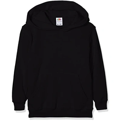 Afbeelding van Fruit of the Loom Klassiek model met capuchon voor jongens, Zwart (36)
