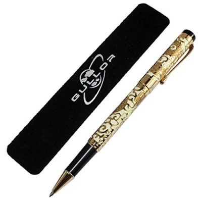 Afbeelding van Gullor Jinhao 5000 Rollerball Pen abrikoos en gouden drakenjaar met geschenkdoos