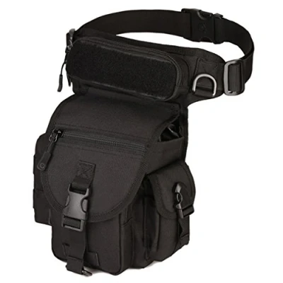 Afbeelding van Hebetag Tactische militaire outdoor heuptas voor dames en heren, nylon, waterdicht, multifunctioneel, motorfiets, fiets, dijbeenriem, zwart, #13 Zwart