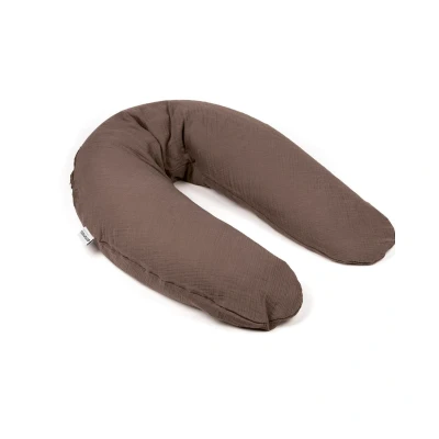 Afbeelding van Doomoo Voedingskussen / Zwangerschapskussen Comfy Big Tetra Chocolat