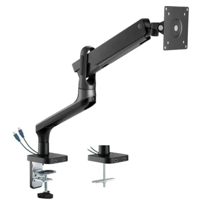 Afbeelding van My Wall bureaubeugel voor monitoren tot 32 inch / interactief 2 USB poorten zwart