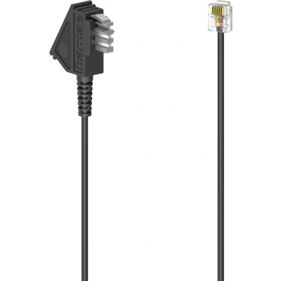 Afbeelding van Hama Telefoon (analoog) Aansluitkabel [1x Telefoonstekker Duitsland (TAE N) 1x RJ11 stekker] 6 m Zwart
