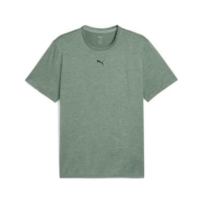 Afbeelding van PUMA M TAD ESSENTIALS Heather CAT Tee (CF small cat) Heren sportshirt Green Moon