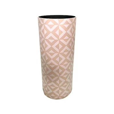 Afbeelding van Rebecca Mobili Paraplustandaard geometrisch ontwerp, wit beige bagagedrager, rond, Mdf Canvas, thuiskantoorinrichting, afmetingen: 50 x 20 cm (h b d) Art. RE6441
