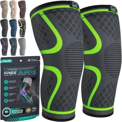 Afbeelding van Modvel 2 stuks kniebrace kniecompressie sleeve voor dames en heren kniesteun hardlopen kniebeschermers van medische kwaliteit meniscusscheuren, ACL, artritis, verlichting gewrichtspijn