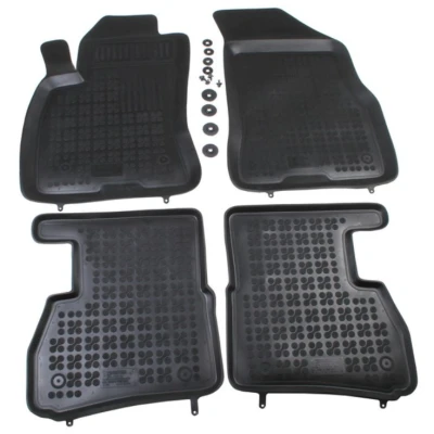Afbeelding van REZAW PLAST 201512 Vloermatset Rubber voor en achter Zwart FIAT: Doblo II Box Body / Estate