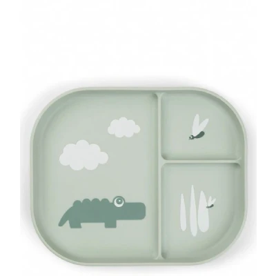 Afbeelding van Done By Deer Bord Compartment Foodie Croco Green