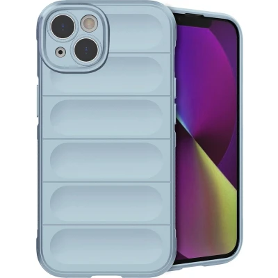 Afbeelding van iMoshion Hoesje Geschikt voor iPhone 14 Siliconen EasyGrip Backcover Lichtblauw