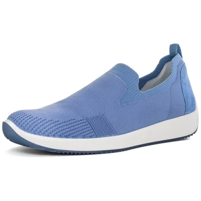 Afbeelding van ara Lissabon Sneakers laag, Dames, Maat: 42, Blue Leer en textiel