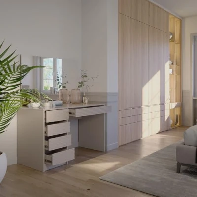 Afbeelding van Vicco Sherry Toilettafel 120 cm met spiegel Kasjmier