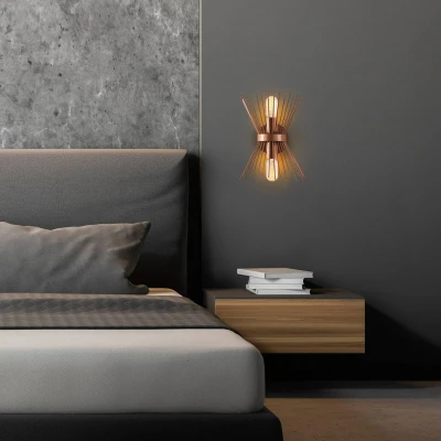 Afbeelding van Wandlamp GMN 000010 omhoog/omlaag koper